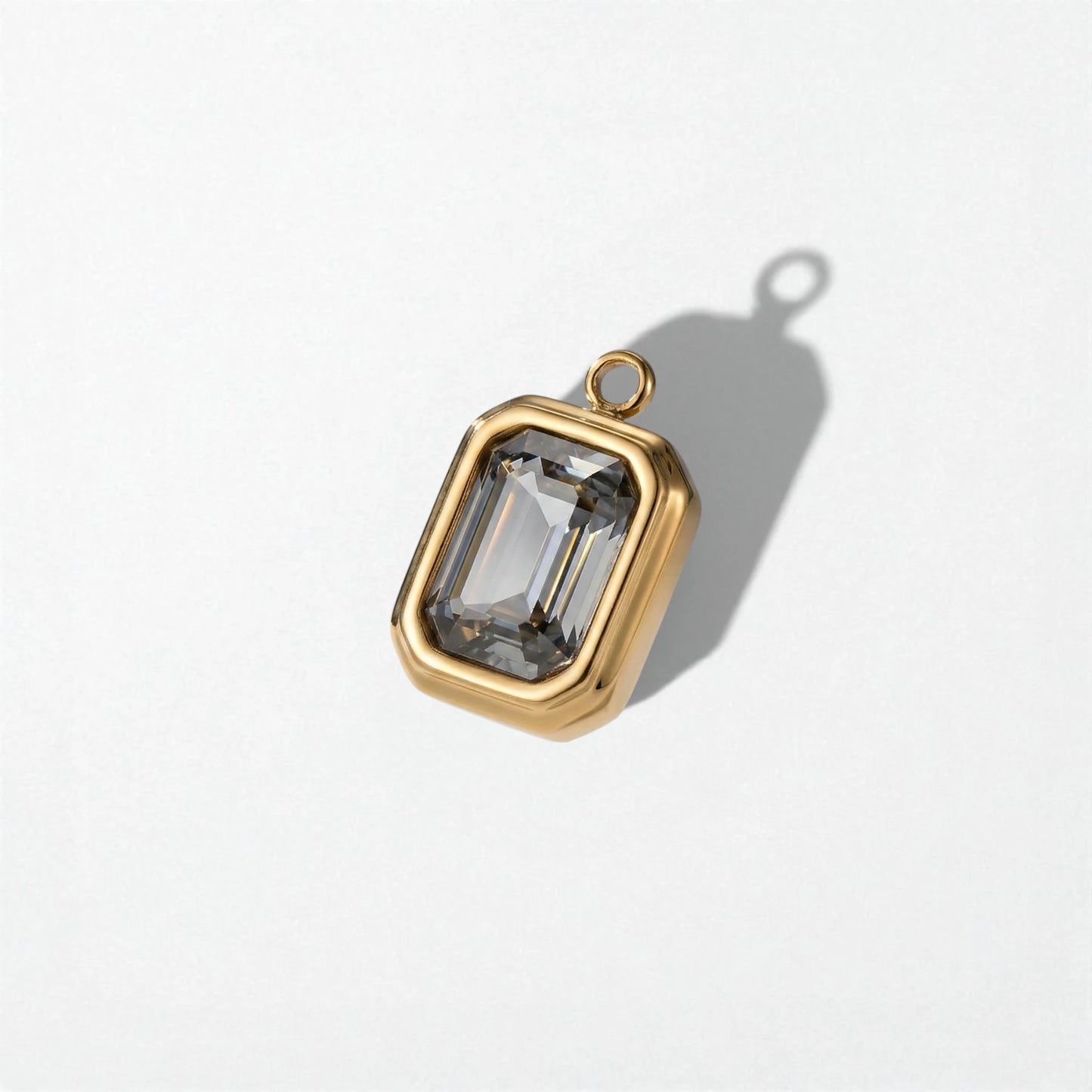 Birthstone Charm Pendant - 18K Gold Plated