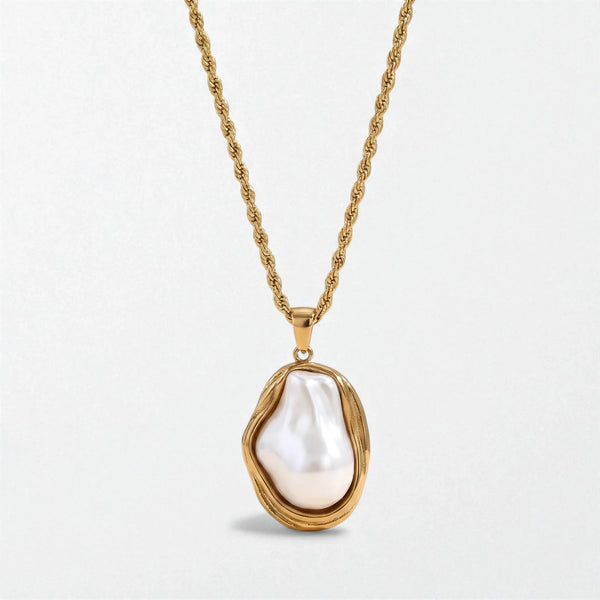 Vintage Pearl Statement Necklace - 18K Gold Plated - Sienne