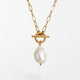 Baroque Toggle Pearl Necklace - 18K Gold Plated - Solveig