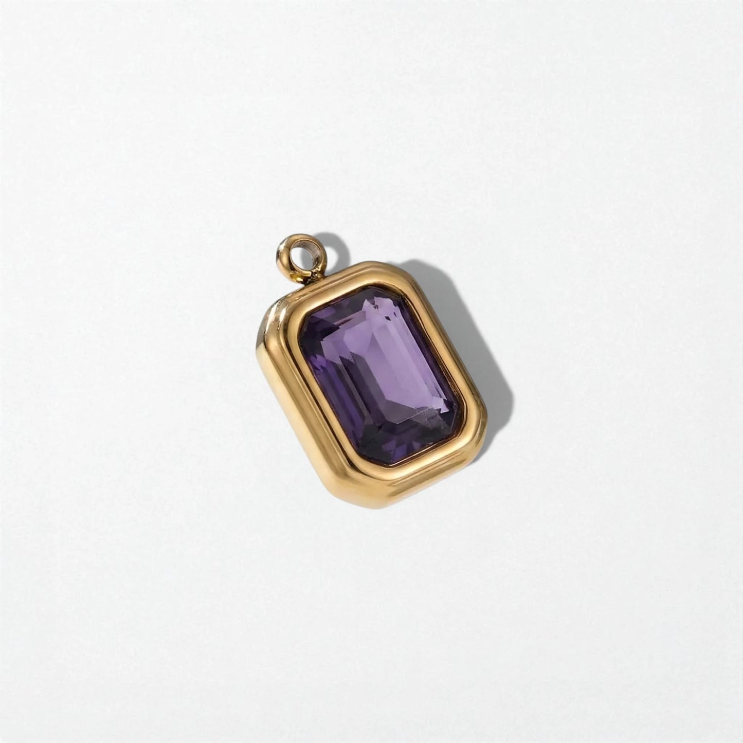 Birthstone Charm Pendant - 18K Gold Plated