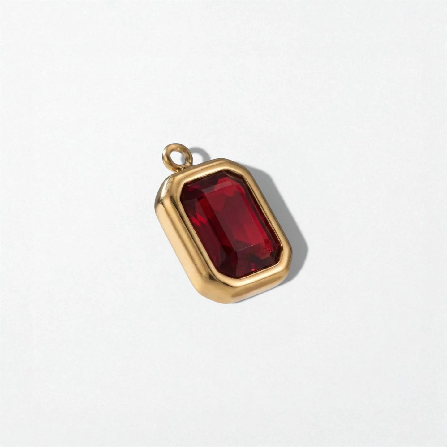 Birthstone Charm Pendant - 18K Gold Plated