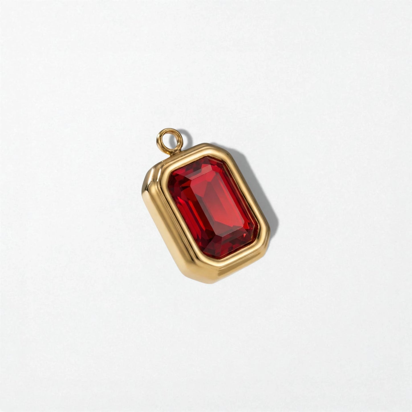 Birthstone Charm Pendant - 18K Gold Plated