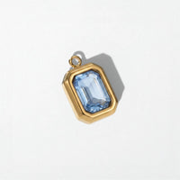 Birthstone Charm Pendant - 18K Gold Plated