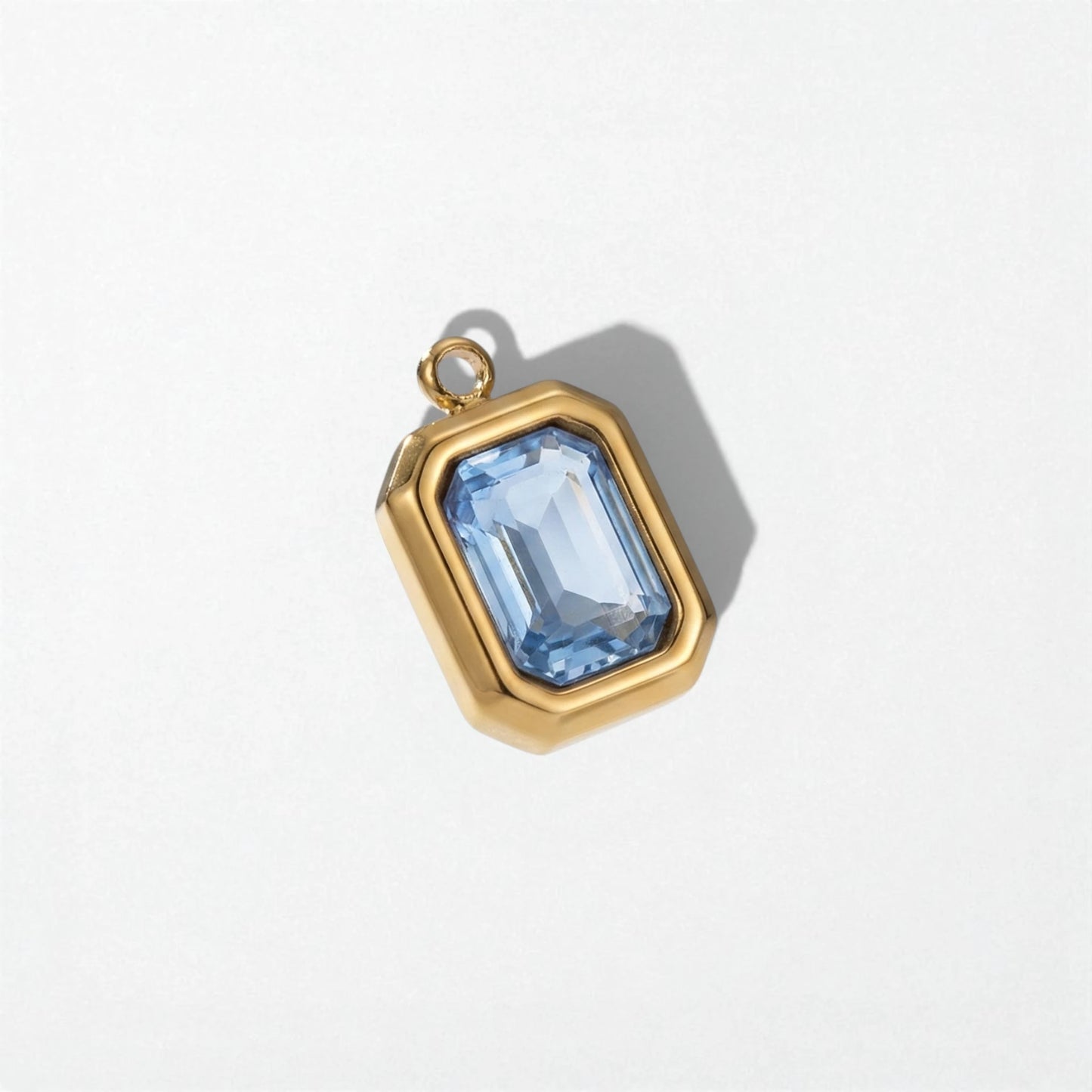 Birthstone Charm Pendant - 18K Gold Plated