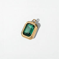 Birthstone Charm Pendant - 18K Gold Plated