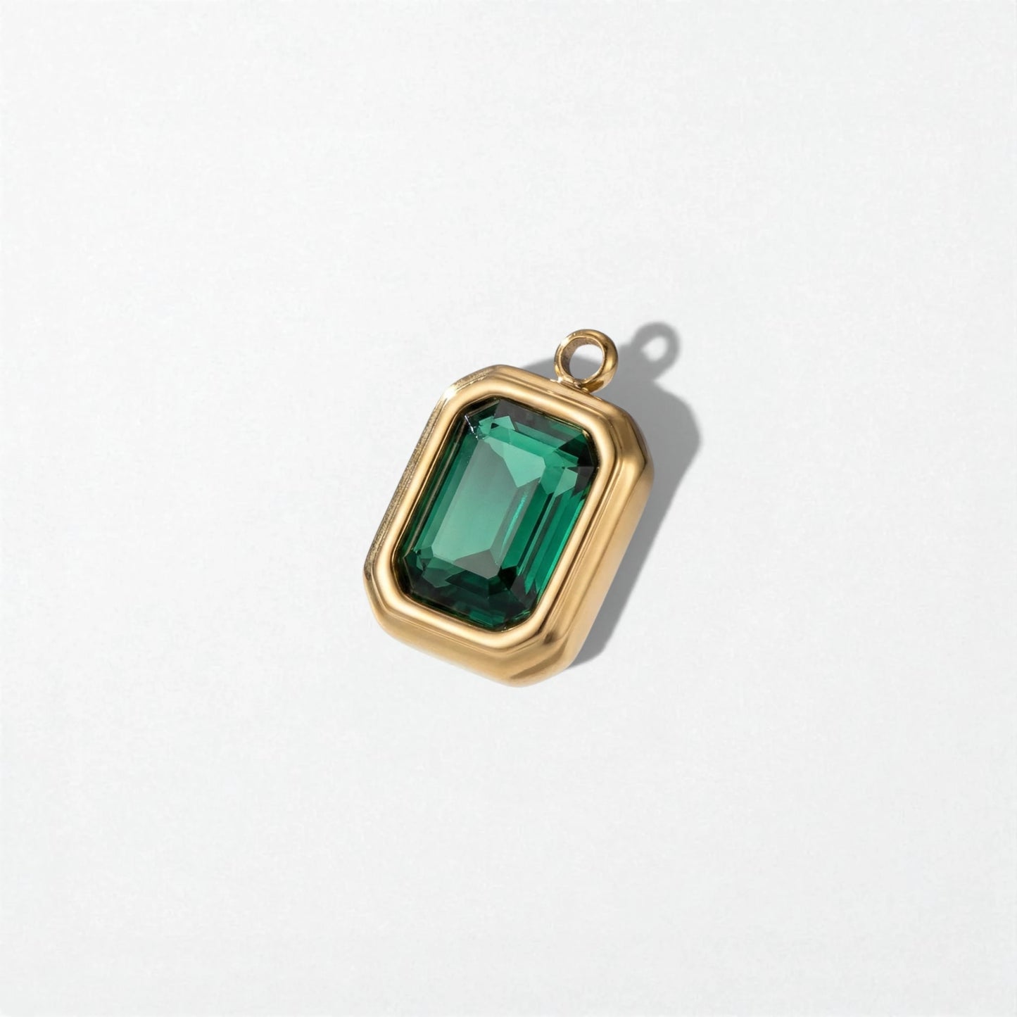 Birthstone Charm Pendant - 18K Gold Plated
