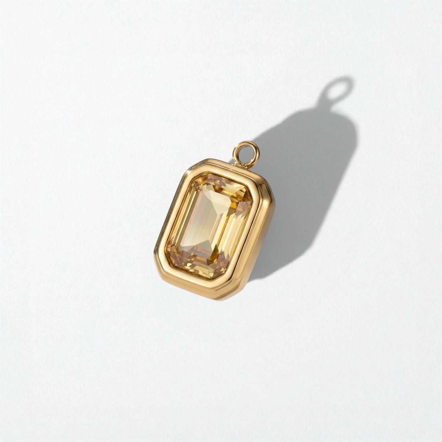Birthstone Charm Pendant - 18K Gold Plated