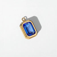 Birthstone Charm Pendant - 18K Gold Plated