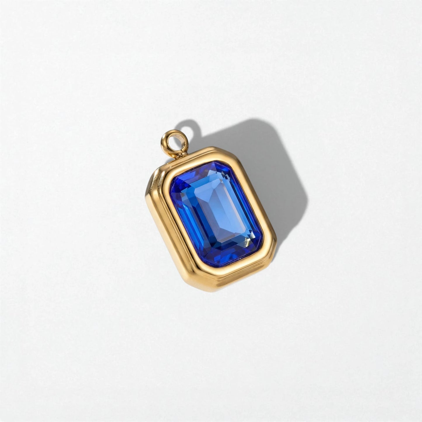 Birthstone Charm Pendant - 18K Gold Plated