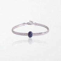 Blue Lazurite Snake Choker - Silver - Margaux