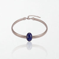 Blue Lazurite Snake Choker - Silver - Margaux