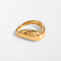Bold Contour Dome Ring - Stainless Steel - Freya