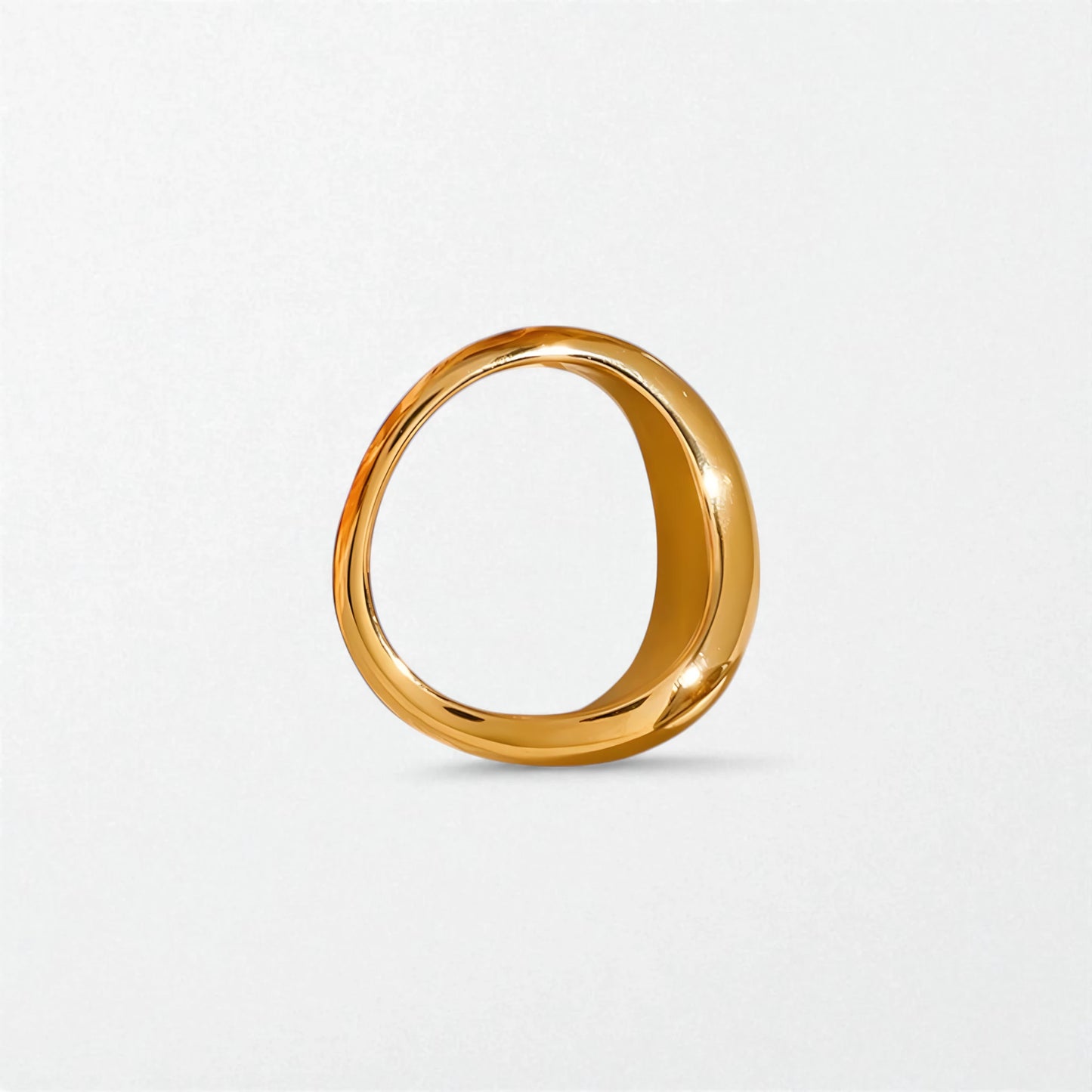 Bold Contour Dome Ring - Stainless Steel - Freya