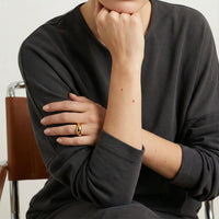 Bold Contour Dome Ring - Stainless Steel - Freya