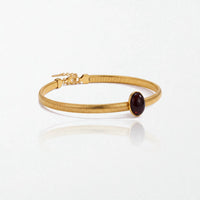 Brown Resin Snake Choker - 18K Gold Plated - Colette