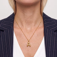 Bubble Initial Necklace - 18K Gold Plated - Tilda