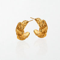 Chunky Molten Hoops - Stainless Steel - Thalia