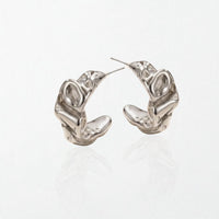 Chunky Molten Hoops - Stainless Steel - Thalia