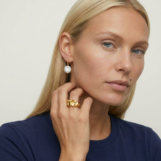 Chunky Molten Ring - 18K Gold Plated - Maeve