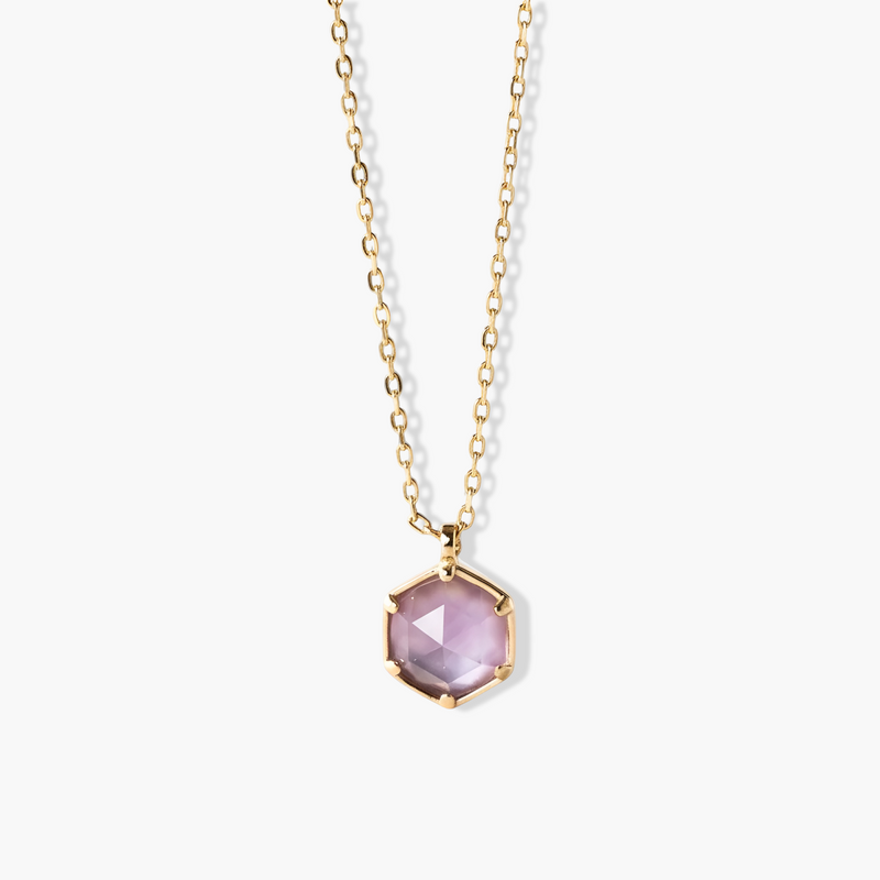 Amethyst Bell 14K Gold Plated Necklace - Aurora