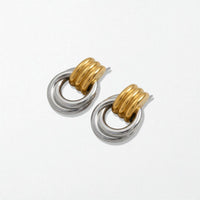 Interlocking Circle Earrings - Stainless Steel - Isadora