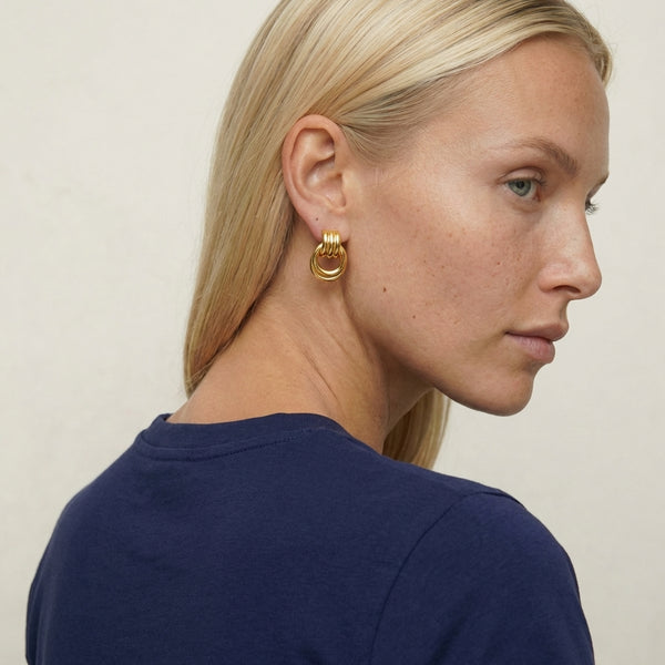 Interlocking Circle Earrings - Stainless Steel - Isadora
