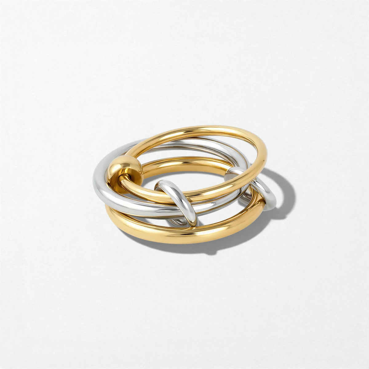Free Use Linked Rings Inon Intertwined Link Rings - Duo Tone | Waterproof Jewellery | Falienne
