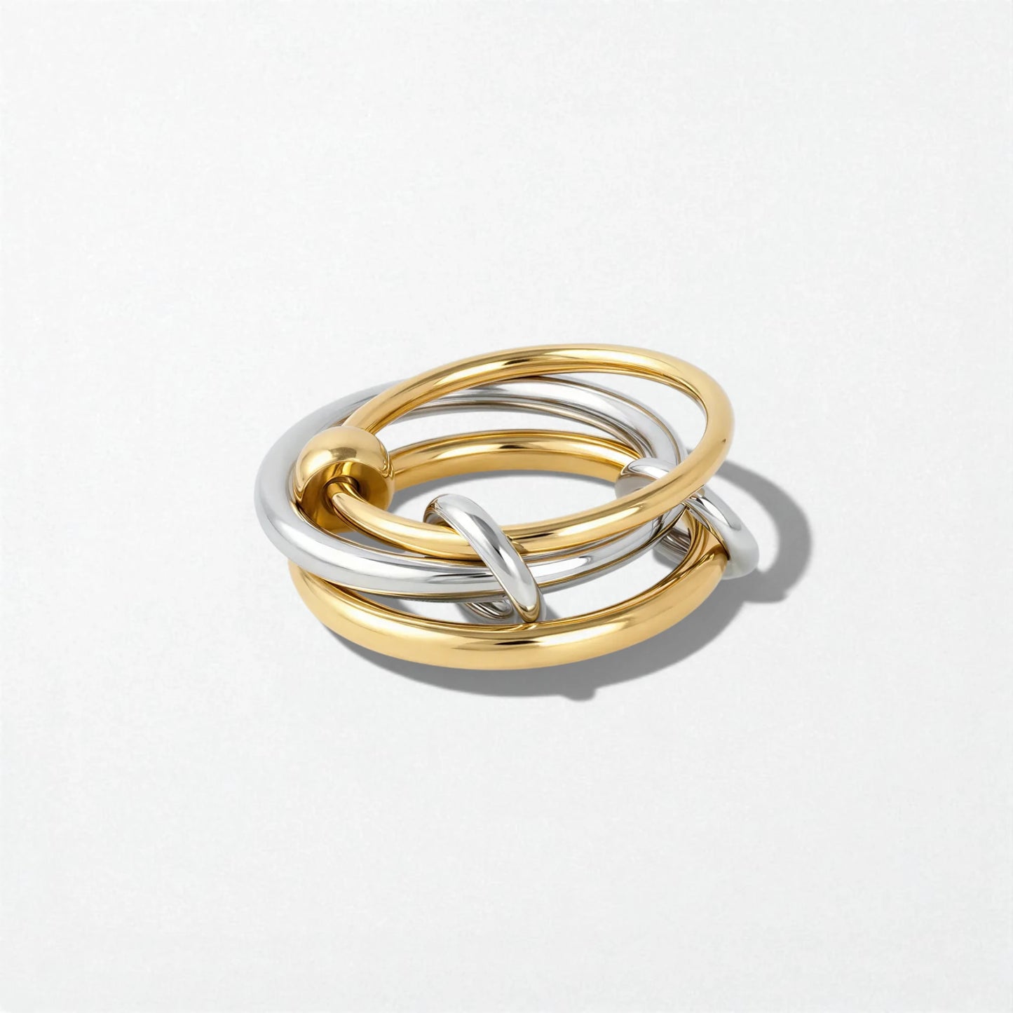 Intertwined Link Rings - Duo Tone - Harmony