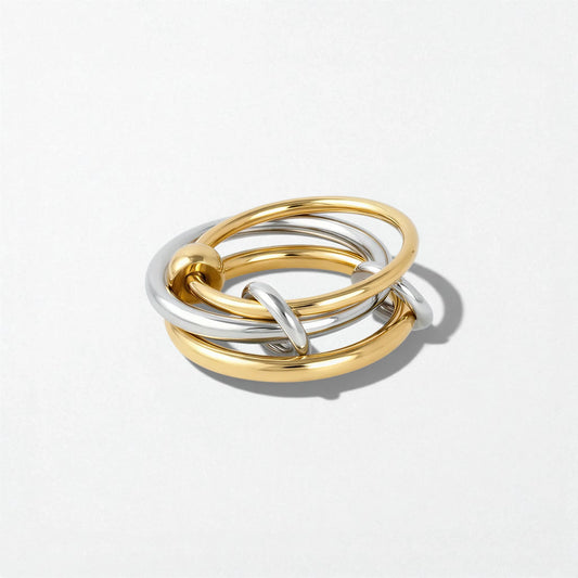 Intertwined Link Rings - Duo Tone - Harmony