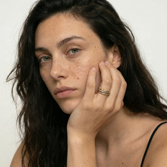 Intertwined Link Rings - Duo Tone - Harmony