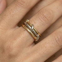 Intertwined Link Rings - Duo Tone - Harmony
