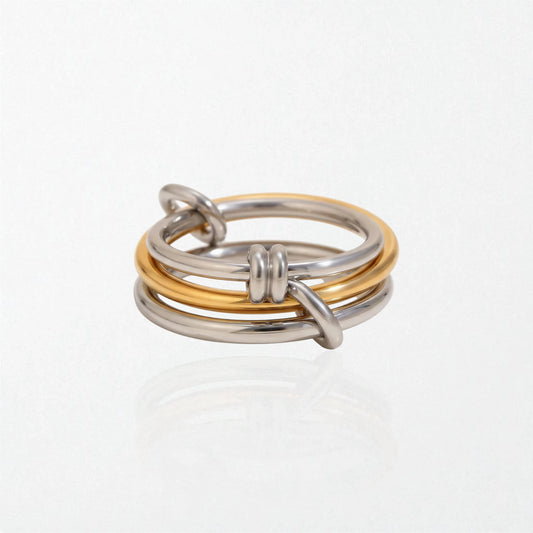 Intertwined Link Rings - Duo Tone - Hermione