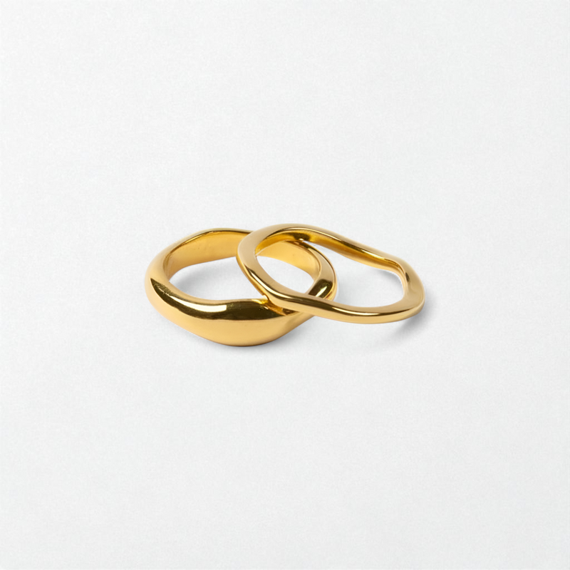 Shoreline Stack Waterproof Stainless Steel Ring - Maya