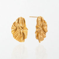 Molten Drape Statement Earrings - 18K Gold Plated - Marina