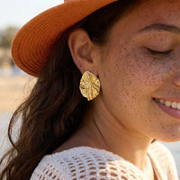Molten Drape Statement Earrings - 18K Gold Plated - Marina