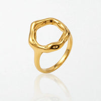 Molten Open Circle Ring - Stainless Steel - Cordelia