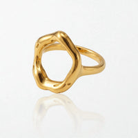 Molten Open Circle Ring - Stainless Steel - Cordelia