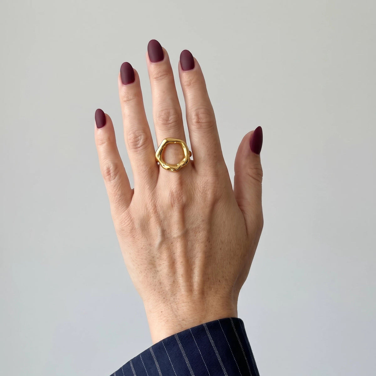 Molten Open Circle Ring - Stainless Steel - Cordelia