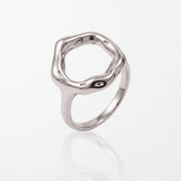 Molten Open Circle Ring - Stainless Steel - Cordelia