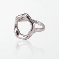 Molten Open Circle Ring - Stainless Steel - Cordelia