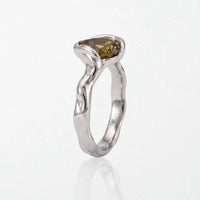 Molten Teardrop Stone Ring - Stainless Steel - Aurore