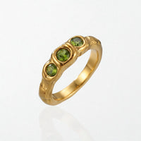 Molten Triple Stone Ring - Stainless Steel - Serafina