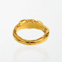 Molten Triple Stone Ring - Stainless Steel - Serafina