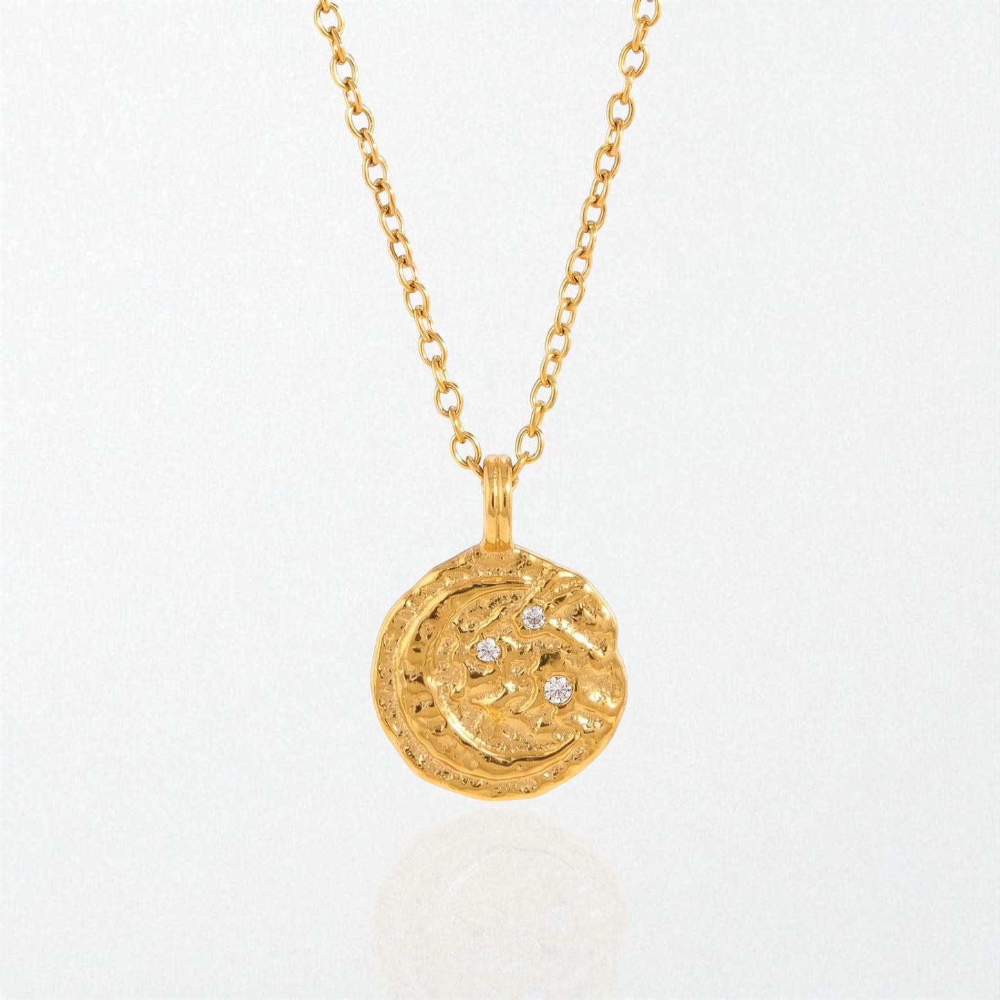 Reversible Sun & Moon Necklace - 18K Gold Plated - Luma