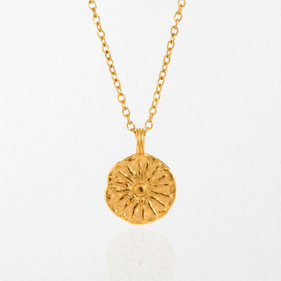 Luma reversible sun and moon necklace in 18K gold finish