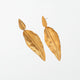 Sculptural Double Leaf Statement Earrings - 18K Gold Plated - Soraya