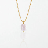 Square Pearl Pendant Necklace - 18K Gold Plated - Brooke