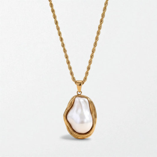 Vintage Pearl Statement Necklace - 18K Gold Plated - Sienne